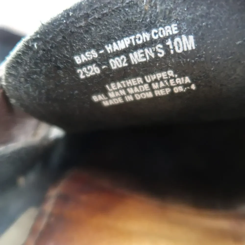 GH Bass & Co Boat Shoes Mens 10 Casual Leather Hampton Core Two Eye Moc Toe